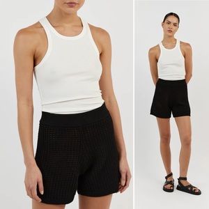 DISSH Denny Black Crochet Shorts
